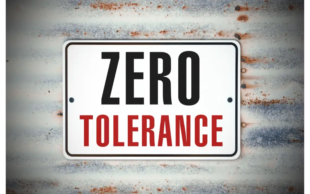 ¿Qué es la ley de tolerancia cero?