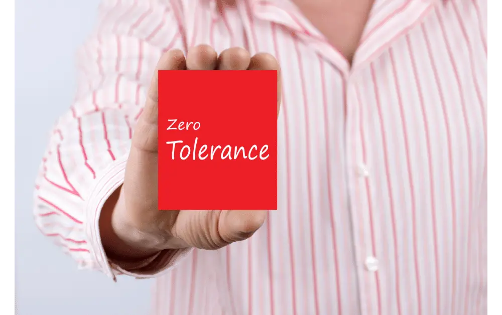 ¿Qué es la ley de tolerancia cero?